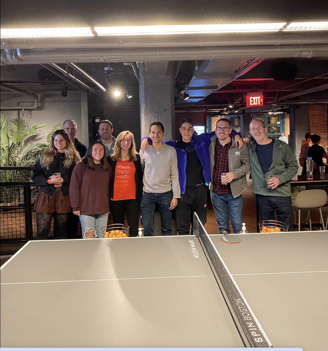 BITS team playing ping-pong at SPIN